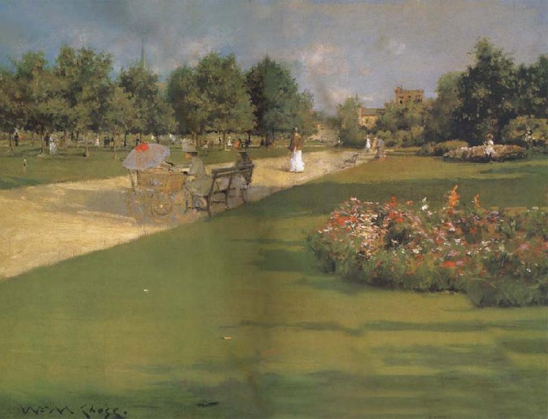 William Merrit Chase Prospect Park Brooklyn Sweden oil painting art